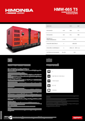 Dizelski generatori HIMOINSA HMW-665 T5