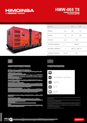 Dizelski generatori HIMOINSA HMW-665 T5