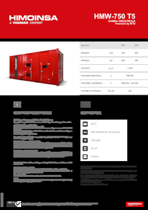 Dizelski generatori HIMOINSA HMW-750 T5