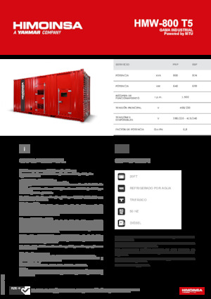 Dizelski generatori HIMOINSA HMW-800 T5