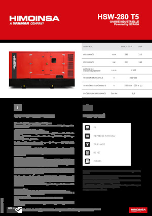 Dizelski generatori HIMOINSA HSW-280 T5