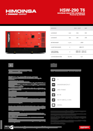 Dizelski generatori HIMOINSA HSW-290 T6