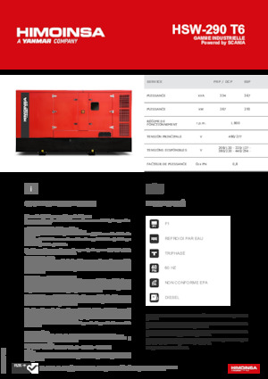 Dizelski generatori HIMOINSA HSW-290 T6