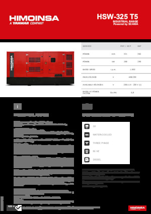 Dizelski generatori HIMOINSA HSW-325 T5