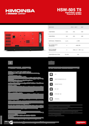 Dizelski generatori HIMOINSA HSW-505 T5