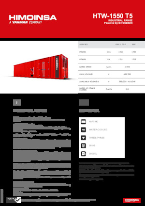 Dizelski generatori HIMOINSA HTW-1550 T5