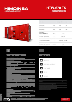 Dizelski generatori HIMOINSA HTW-670 T5