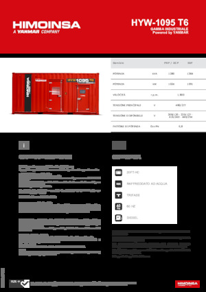 Dizelski generatori HIMOINSA HYW-1095 T6