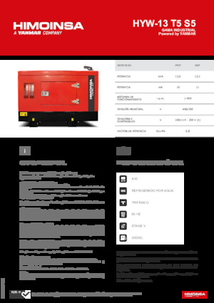 Dizelski generatori HIMOINSA HYW-13 T5 S5