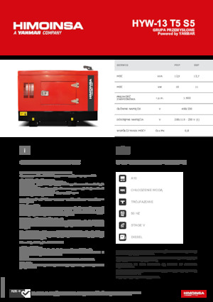 Dizelski generatori HIMOINSA HYW-13 T5 S5