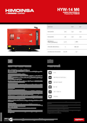 Dizelski generatori HIMOINSA HYW-14 M6