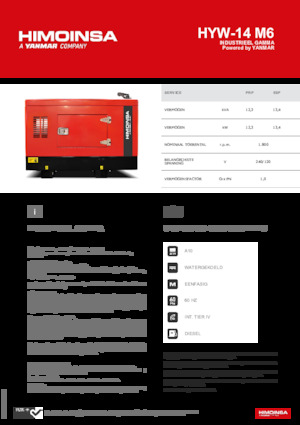 Dizelski generatori HIMOINSA HYW-14 M6