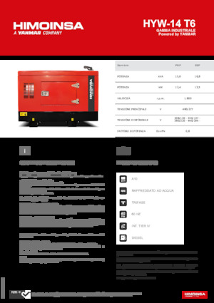 Dizelski generatori HIMOINSA HYW-14 T6