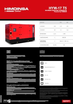 Dizelski generatori HIMOINSA HYW-17 T5