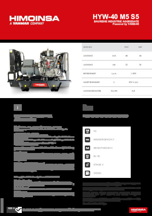 Dizelski generatori HIMOINSA HYW-40 M5 S5