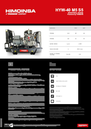 Dizelski generatori HIMOINSA HYW-40 M5 S5