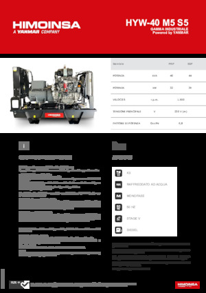 Dizelski generatori HIMOINSA HYW-40 M5 S5