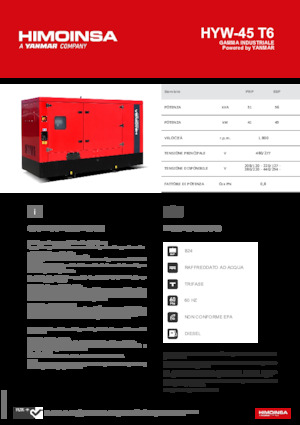 Dizelski generatori HIMOINSA HYW-45 T6