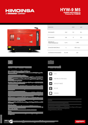 Dizelski generatori HIMOINSA HYW-9 M5