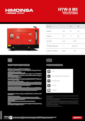 Dizelski generatori HIMOINSA HYW-9 M5