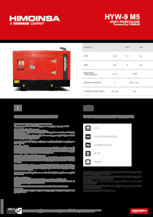 Dizelski generatori HIMOINSA HYW-9 M5