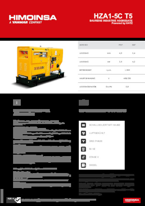 Dizelski generatori HIMOINSA HZA1-5C T5
