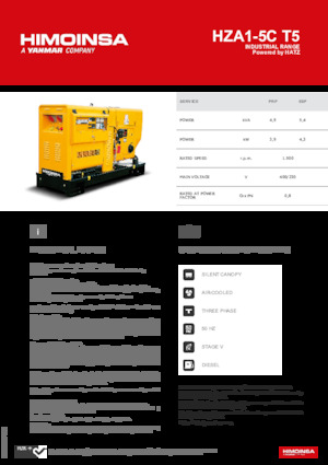 Dizelski generatori HIMOINSA HZA1-5C T5