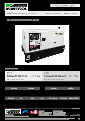 Dizelski generatori INMESOL IC-033