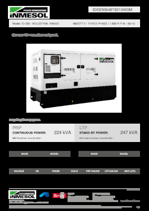 Dizelski generatori INMESOL ID-250