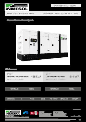 Dizelski generatori INMESOL ID-515