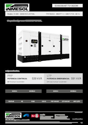 Dizelski generatori INMESOL ID-600