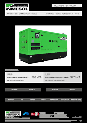 Dizelski generatori INMESOL II-325