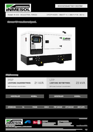 Dizelski generatori INMESOL IK-023