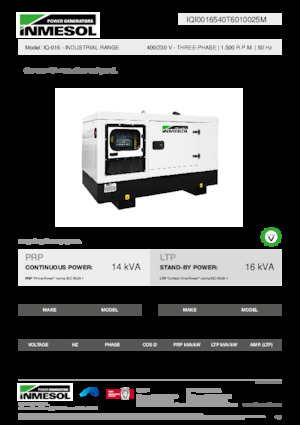 Dizelski generatori INMESOL IQ-016