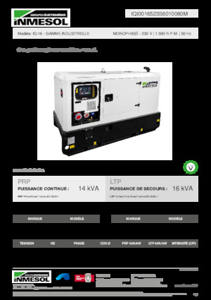 Dizelski generatori INMESOL IQ-16