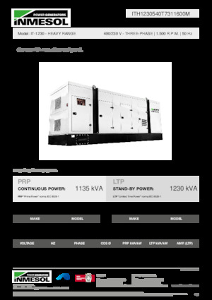 Dizelski generatori INMESOL IT-1230