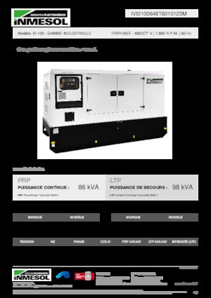 Dizelski generatori INMESOL IV-100