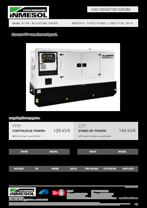 Dizelski generatori INMESOL IV-145