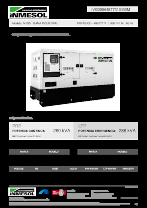 Dizelski generatori INMESOL IV-285