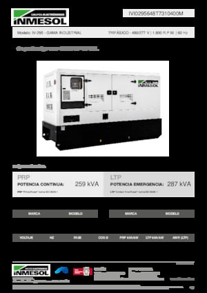 Dizelski generatori INMESOL IV-295