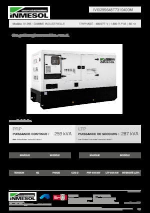 Dizelski generatori INMESOL IV-295
