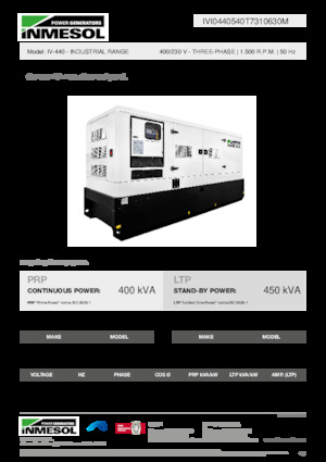 Dizelski generatori INMESOL IV-440