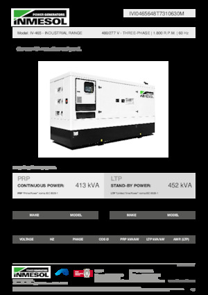 Dizelski generatori INMESOL IV-465