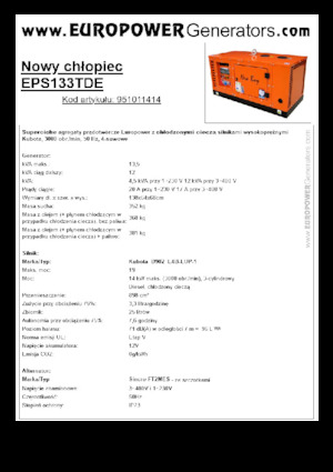 Dizelski generatori Europower New Boy EPS133TDE (S)