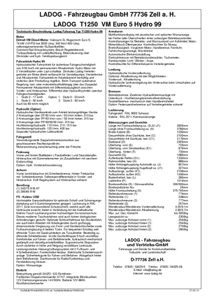 Prednje kuke za komunalne traktore Ladog T 1250