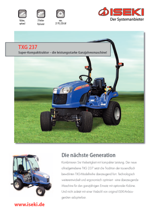 Kompaktni pomoćni traktori Iseki TXG 237