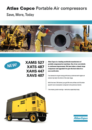 Prijenosni zračni kompresori - dizel, električni, benzinski Atlas Copco XAMS 527 CD