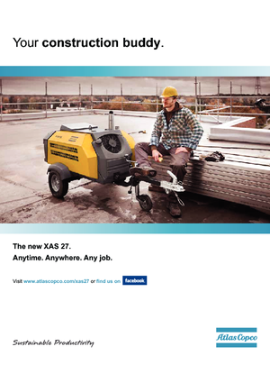 Prijenosni zračni kompresori - dizel, električni, benzinski Atlas Copco XAS 27 Hp