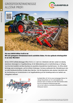 Pločasto-cinčana drljača Saphir AllStar 401 Profi 