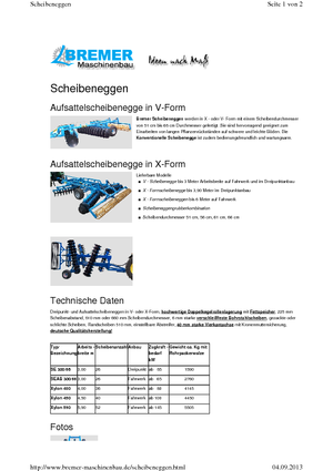 Pločasto-cinčana drljača Bremer Xylon 400